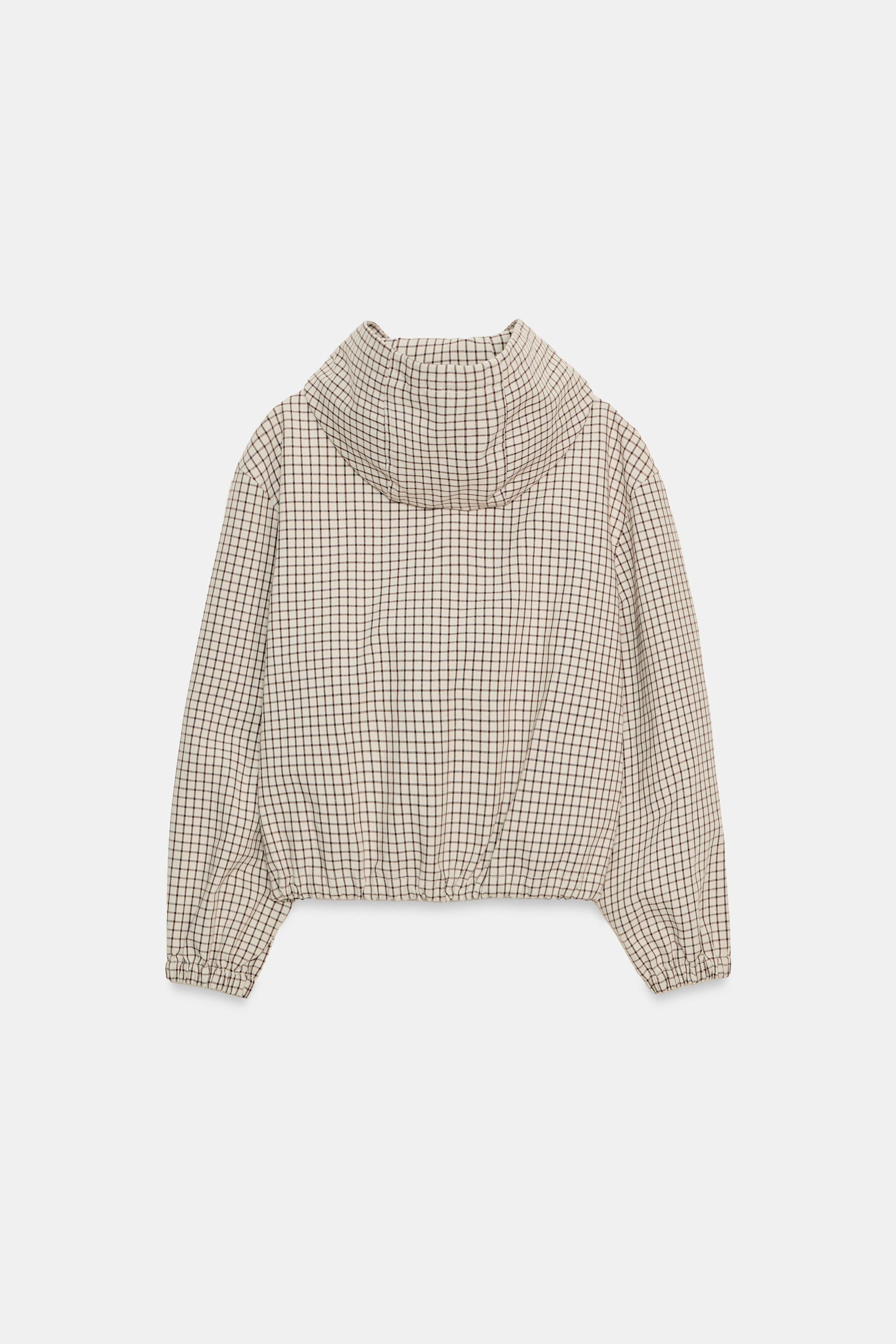 PLAID HOODED JACKET